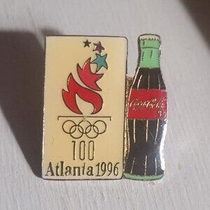 Coca Cola 1996 Atlanta Olympics Vintage Souvenir Lapel Pin
